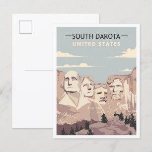 Mount Rushmore South Dakota Vintage Resa Vykort