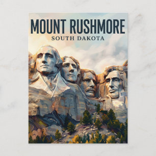 Mount Rushmore South Dakota Vykort