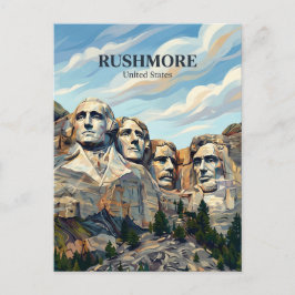Mount Rushmore South Dakota Vykort