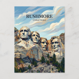 Mount Rushmore South Dakota Vykort