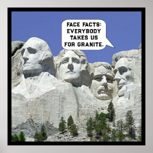 Mount Rushmore tecknad serie Poster