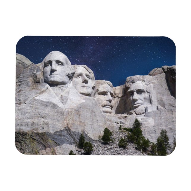 Mount Rushmore Timelapse Himlar Magnet (Horisontell)
