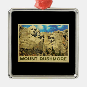Mount Rushmore vintage Julgransprydnad Metall
