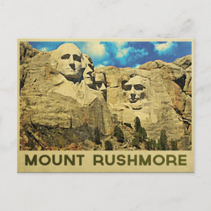 Mount Rushmore-Vintage Vykort