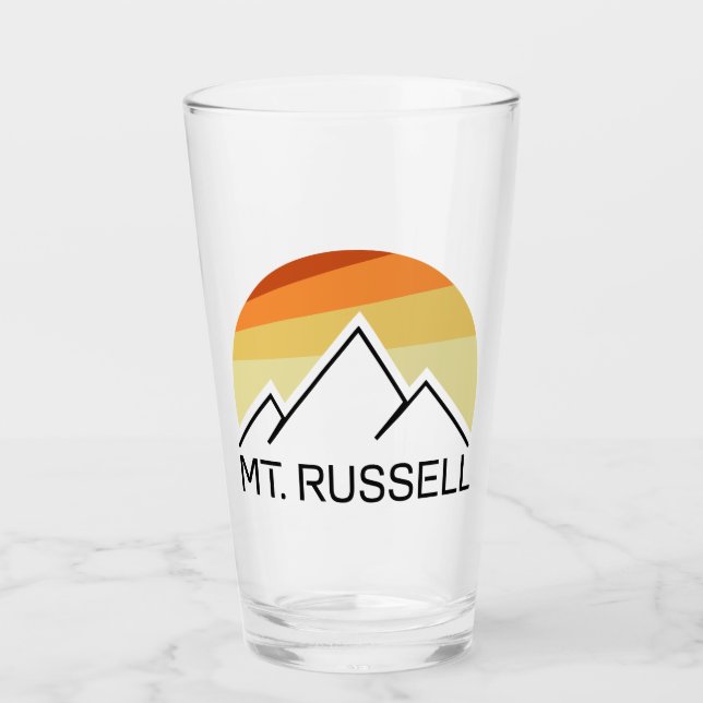 Mount Russell Kalifornien Retro Glaskopp (Framsida)