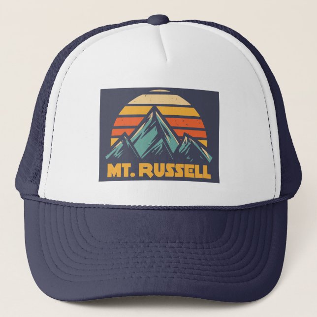 Mount Russell Kalifornien Retro Turkos Keps (Framsida)