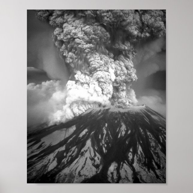 Mount Saint Helens Eruption - 18 maj 1980 Poster (Framsidan)
