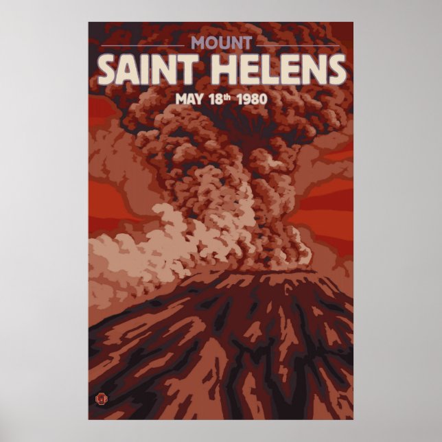Mount Saint Helens - Explosion - Travel Poster (Framsidan)