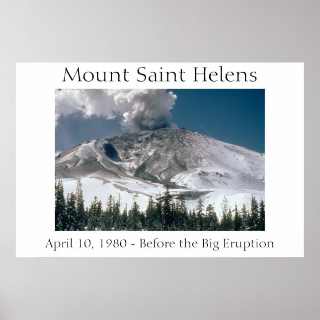 Mount Saint Helens - Före Eruption Poster (Framsidan)