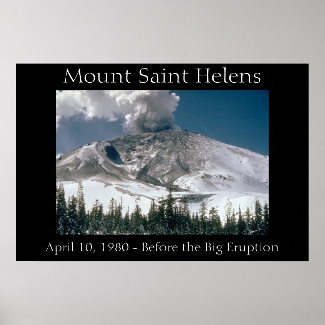 Mount Saint Helens - Före Eruption Poster (Framsidan)