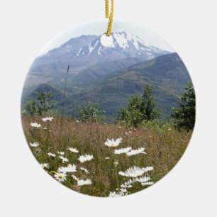Mount Saint Helens Julgransprydnad Keramik