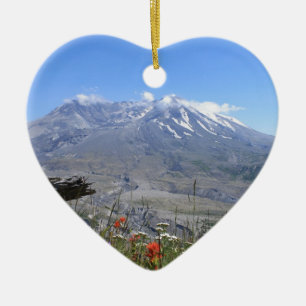 Mount Saint Helens Julgransprydnad Keramik