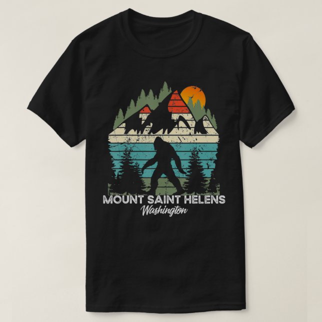 Mount Saint Helens Washington National Park Retro  T Shirt (Design framsida)
