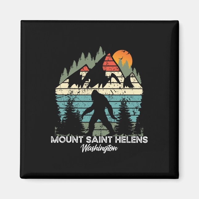 Mount Saint Helens Washington Nationalpark Retro  Magnet (Framsidan)