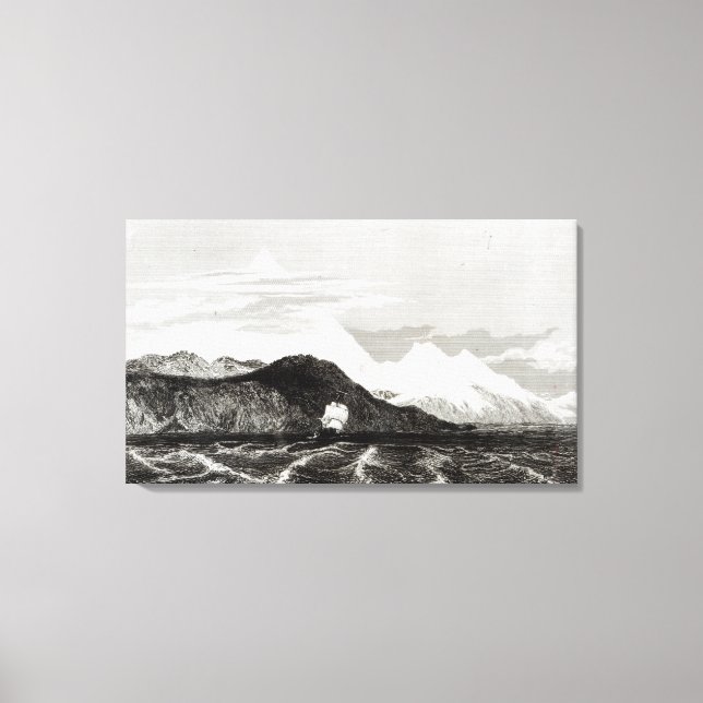 Mount Sarmiento, graverad av Thomas Landseer Canvastryck (Framsida)