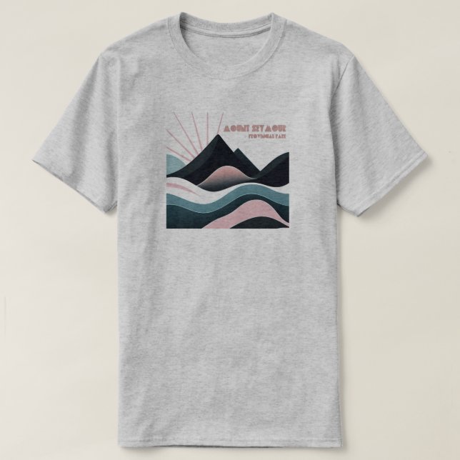 Mount Seymour Provincial Park Färgade kullar T Shirt (Design framsida)