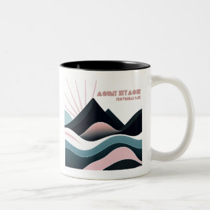 Mount Seymour Provincial Park Färgade kullar Två-Tonad Mugg