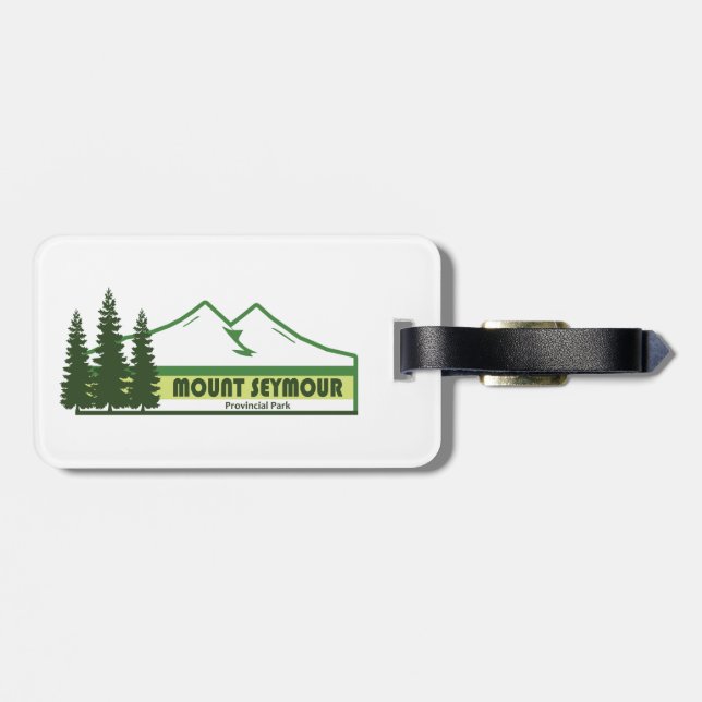 Mount Seymour Provincial Park Gröna Ränder Bagagebricka (Baksida Vågrät)
