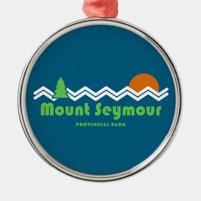 Mount Seymour Provincial Park Retro Julgransprydnad Metall (Framsidan)