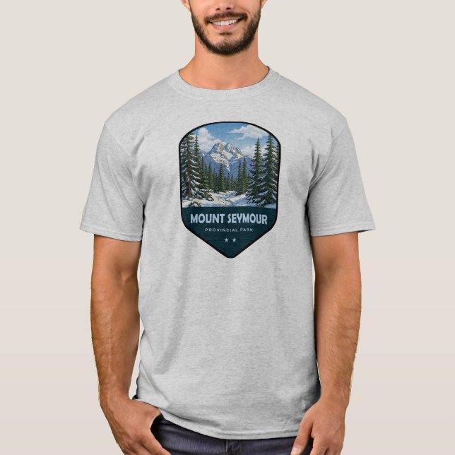 Mount Seymour Provincial Park Shield T Shirt (Framsida)