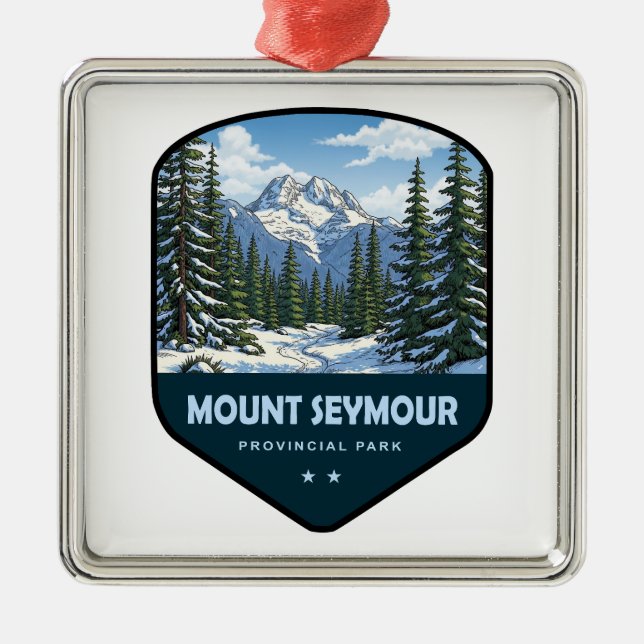 Mount Seymour Provincial Park-sköld Julgransprydnad Metall (Framsidan)