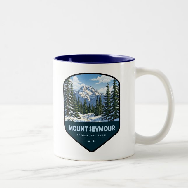 Mount Seymour Provincial Park-sköld Två-Tonad Mugg (Höger)