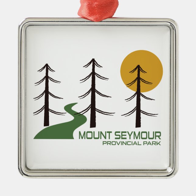 Mount Seymour Provincial Park Trail Julgransprydnad Metall (Framsidan)