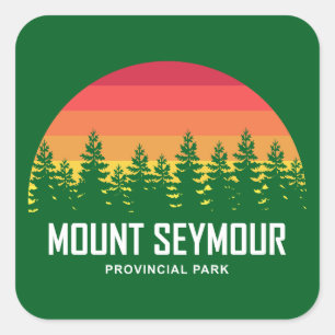 Mount Seymour provinspark Fyrkantigt Klistermärke