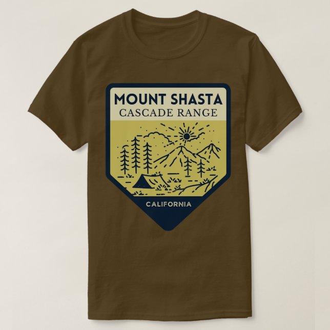 Mount Shasta California Cascade Range T Shirt (Design framsida)