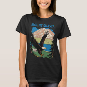 Mount Shasta California Eagle Retro Resa T Shirt