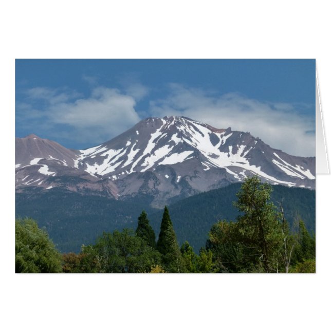 Mount Shasta California Hälsningskort (Framsidan Horizontal)