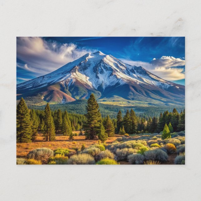 Mount Shasta California Nature Vykort (Framsida)