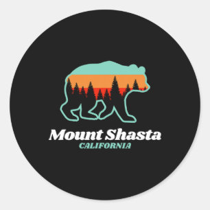 Mount Shasta California Skiing Snowboarding Bear Runt Klistermärke