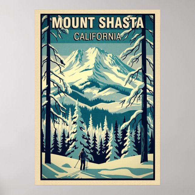 Mount Shasta California V08 Poster (Framsidan)