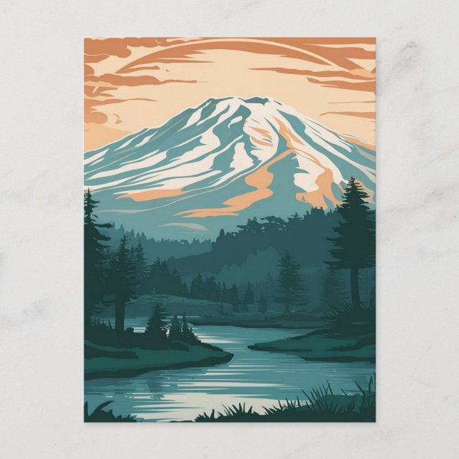 Mount Shasta California Vykort (Framsida)