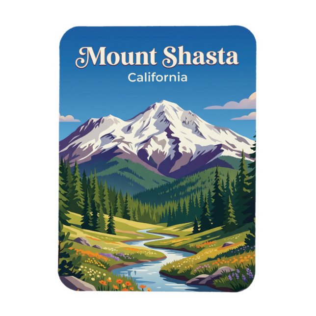 Mount Shasta Kalifornien Magnet (Vertikal)