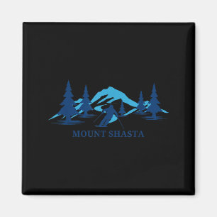 Mount shasta kalifornien skidort skidor skidåkare magnet