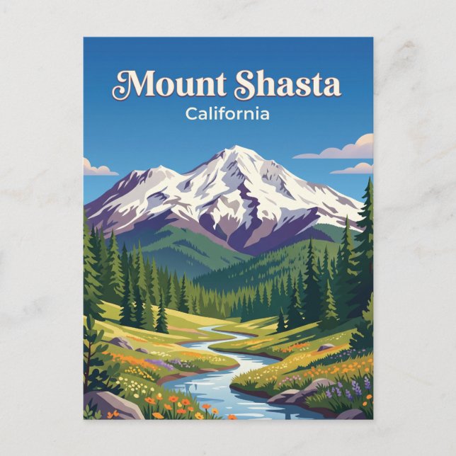 Mount Shasta Kalifornien Vykort (Framsida)