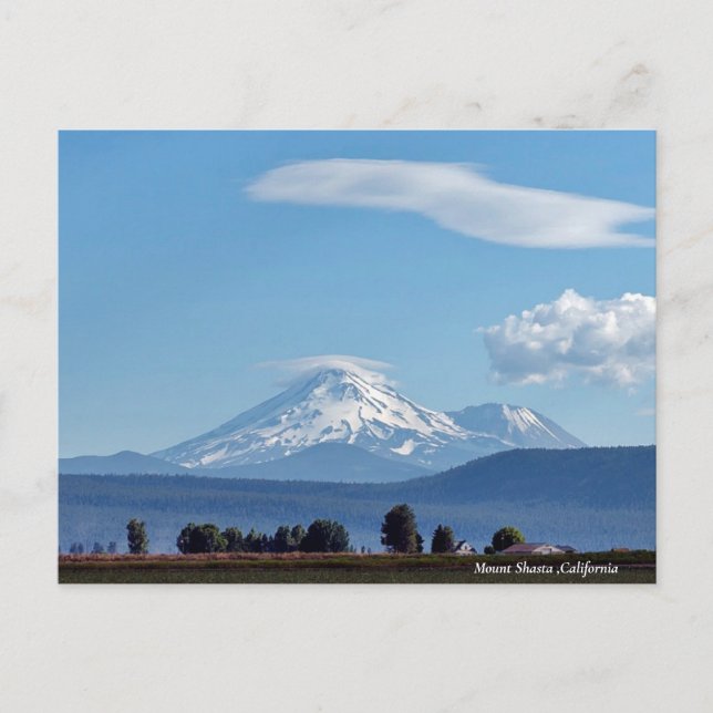 Mount Shasta ,Kaliforniens berg Helg Vykort (Framsida)