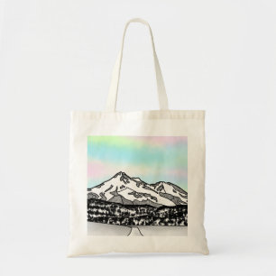 Mount Shasta Ligcape Illustration Tygkasse