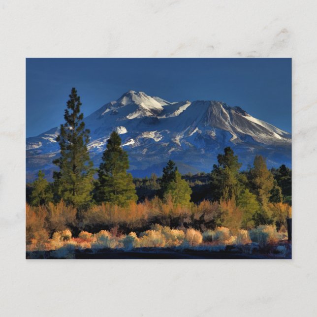 MOUNT SHASTA - PAINTERLY VYKORT (Framsida)