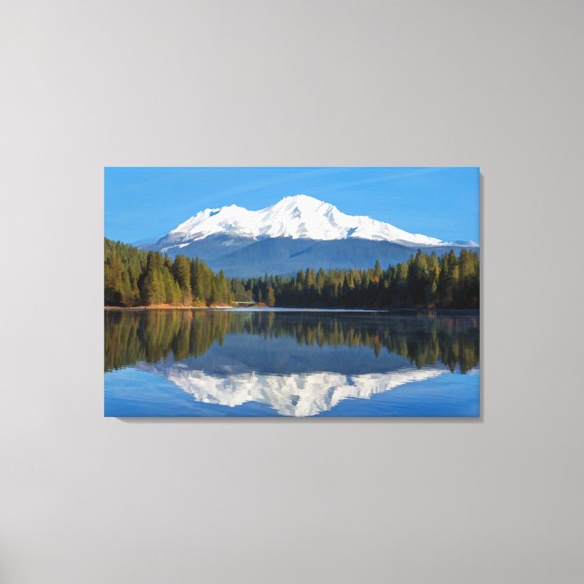 MOUNT SHASTA REFECTED CANVASTRYCK (Framsida)