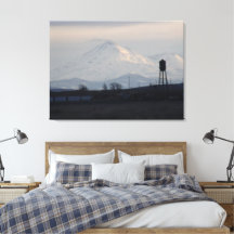 Mount Shasta Solnedgång i snö 1
