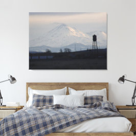 Mount Shasta Solnedgång i snö 1 Canvastryck