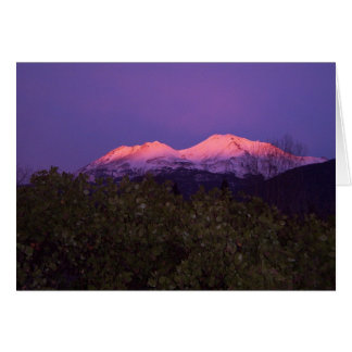 Mount Shasta Sunset Hälsningskort
