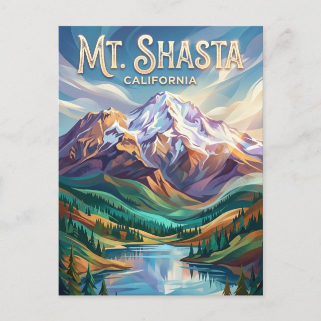Mount Shasta USA Vykort (Framsida)