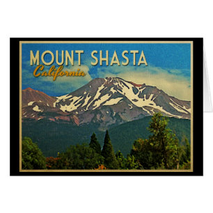 Mount Shasta Vintage Hälsningskort