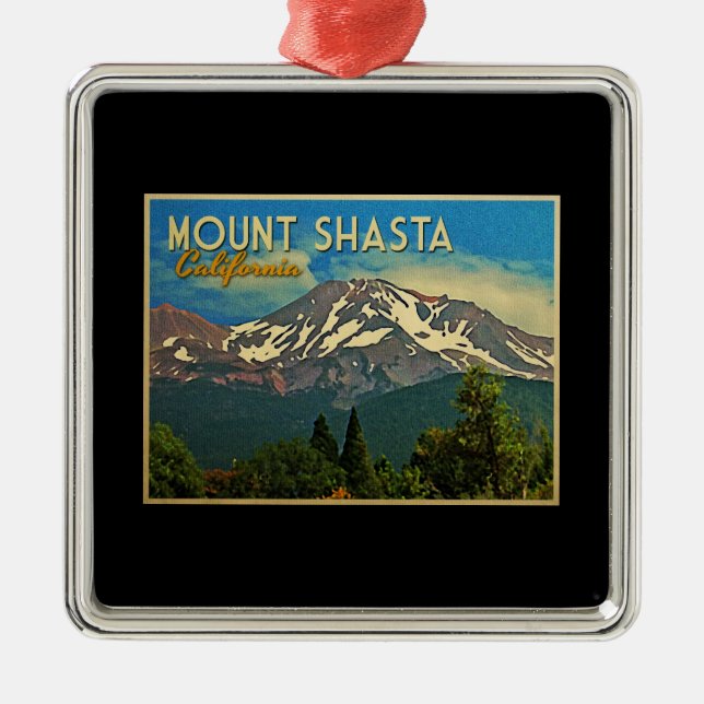 Mount Shasta Vintage Julgransprydnad Metall (Framsidan)