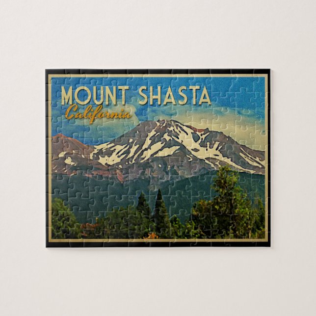 Mount Shasta Vintage Pussel (Horisontell)