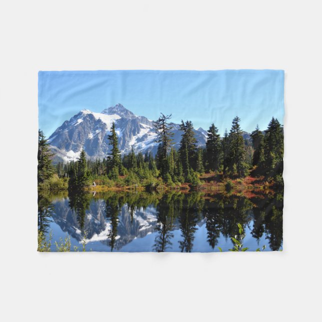 Mount Shuksan Fleece Blanket (Framsidan (Horisontell))